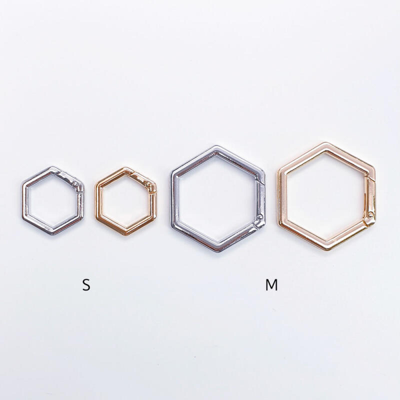 Metal Hexagon One-Touch Keyring Hook Key Holder Material Accessory