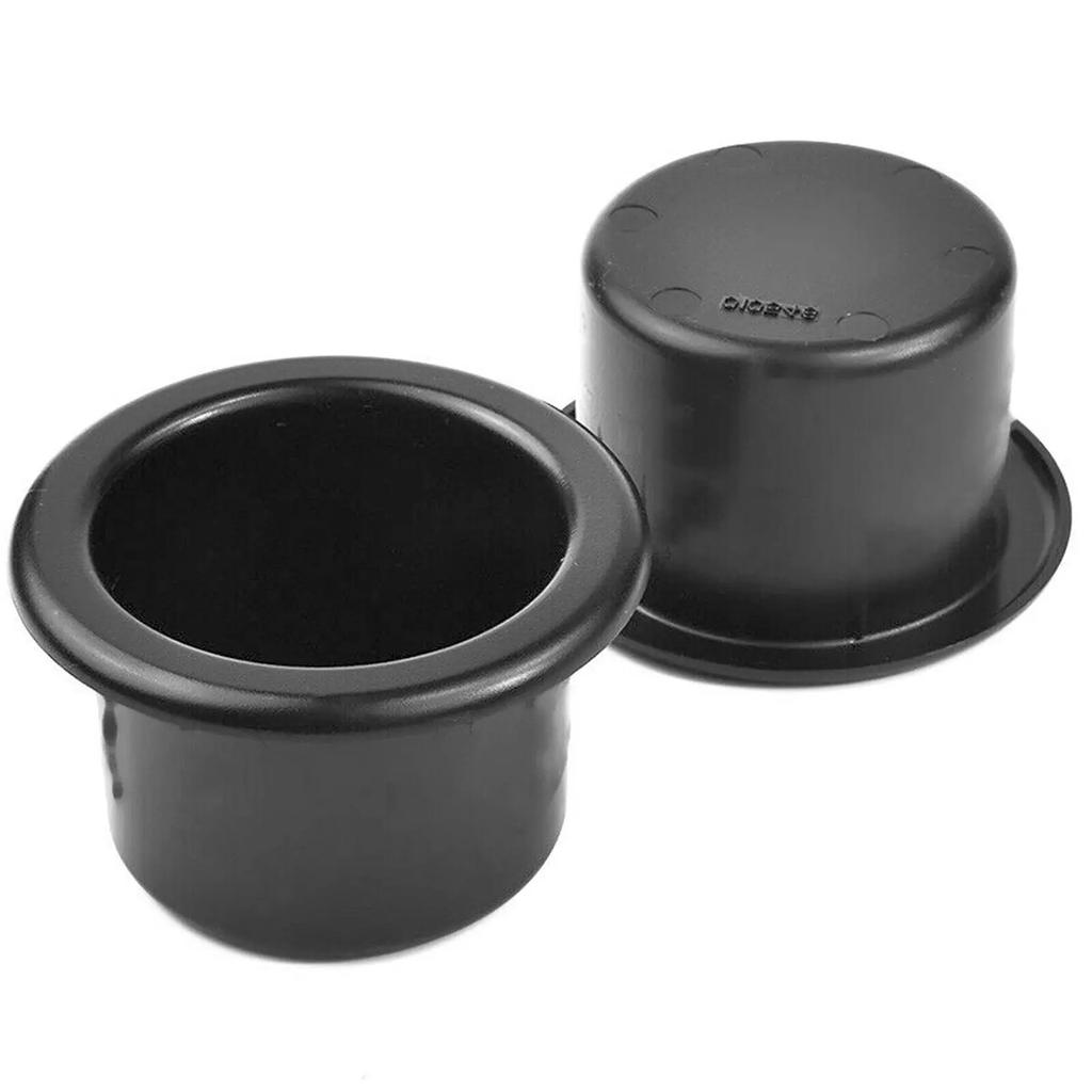 2PCS 79mm Black Car Cup Water Drink Holder Recessed For RV Car Marine Boat Trailer Plastic Cup Holder Interior Accessories