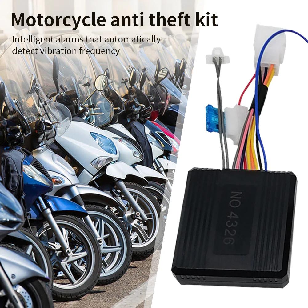 12V Motorcycle Burglar Alarm 1 Way Anti-theft Alert Motorcycle Alarm Without Installation Bicycle Burglar Alarm Car Alert