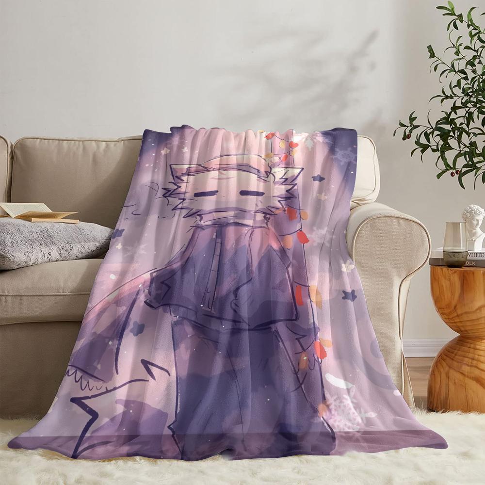 Cute B-boykisser cat Throw Soft Flannel Throw Summer Blanket Lightweight Cozy Nap Blanket for Sofa Bed Travel