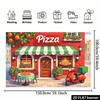 2D červená kulisa pizzerie, nástěnná dekorace s tématem italského jídla pro domácnost