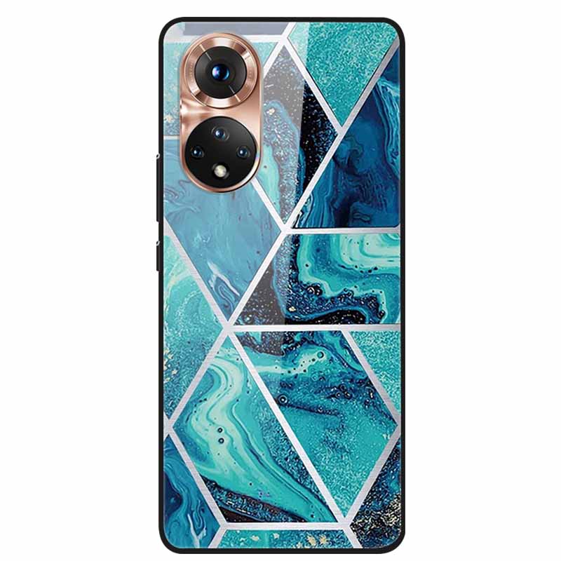 For Honor 50 Case Marble Tempered Glass Back Cover Hard Case For Huawei Honor 50 Pro Phone Cases NTH-AN00 NTH-NX9 Fundas Coque
