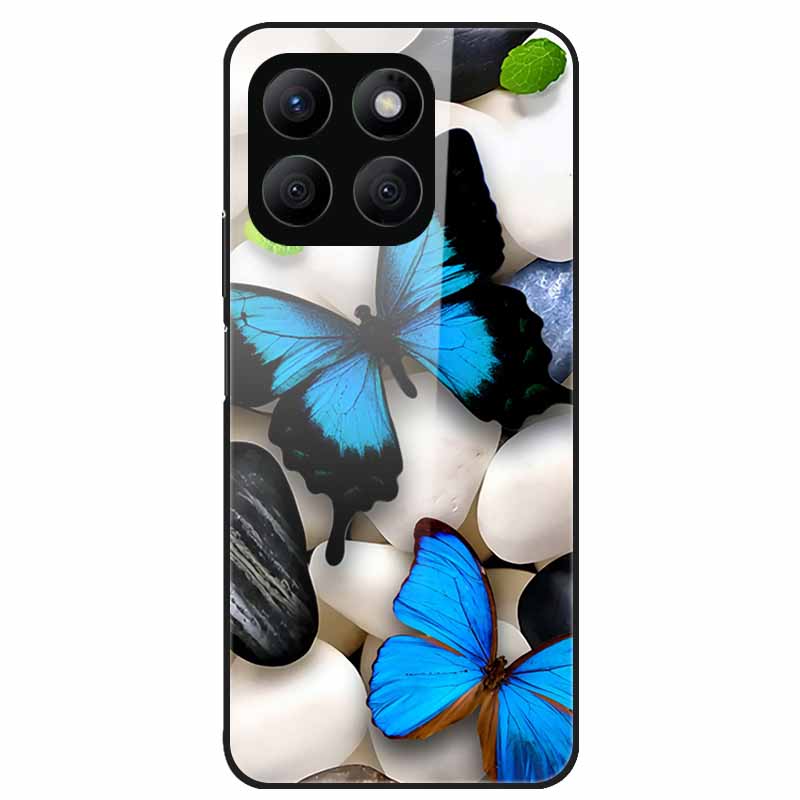 For Honor X8C Case Tempered Glass Hard PC Back Shell for Honor X8C 4G Phone Cases Bumper Covers for HonorX8C X 8C Fashion Shells