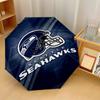 Seattle Seahawks Print Auto 8?Ribs Folding Umbrella Wind Resistant Lightweight Automatic Umbrella For Daily Travel