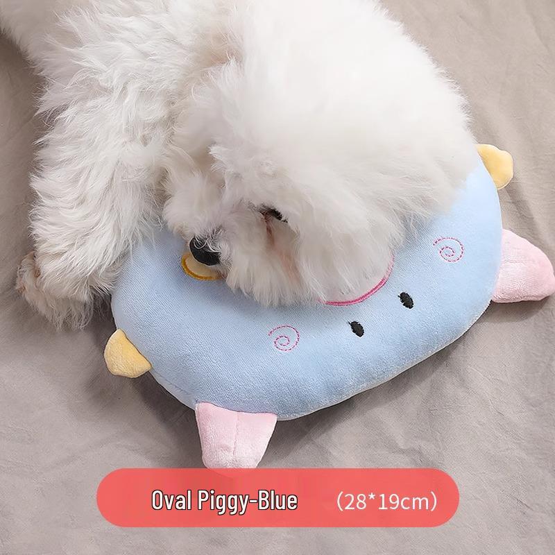 

Плюшевая подушка для сна для собаки и кошки - Подушка для маленького питомца и коврик для сна для котенка небесно-голубой
