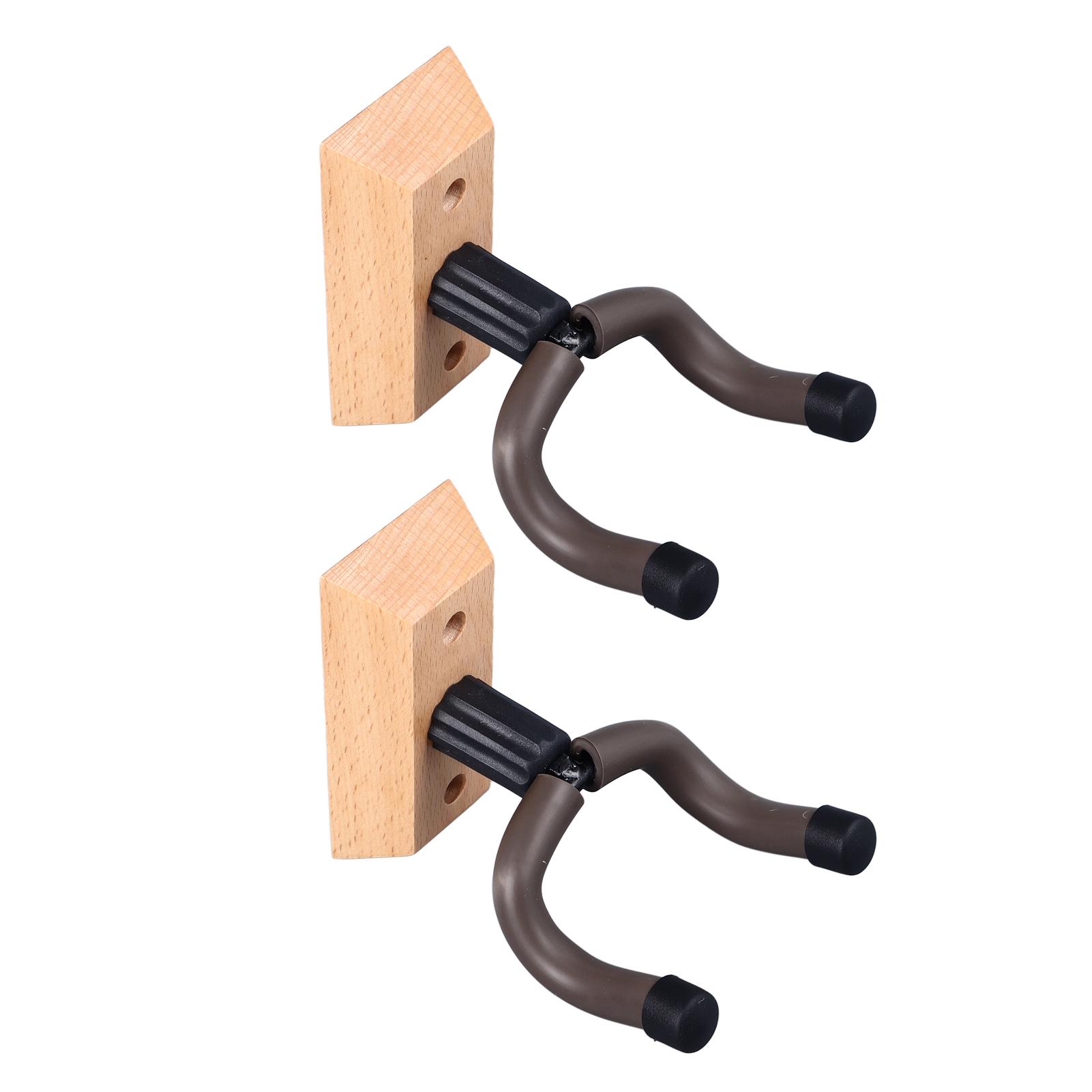 

Настенный держатель для гитары Многофункциональный крючок для гитары из массива дерева и металла с 5 медиаторами для