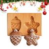Wooden Cookie Molds 3D Embossing Stamps Baking Tools Kitchen Supplies for Christmas Gingerbread Clay Craft DIY Pastry Making