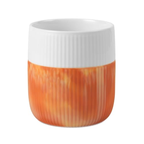 

[Officially Imported] Royal Copenhagen Fluted Contrast Mug (Handleless) 380ml Marble Warm Ochre Orange 1073131