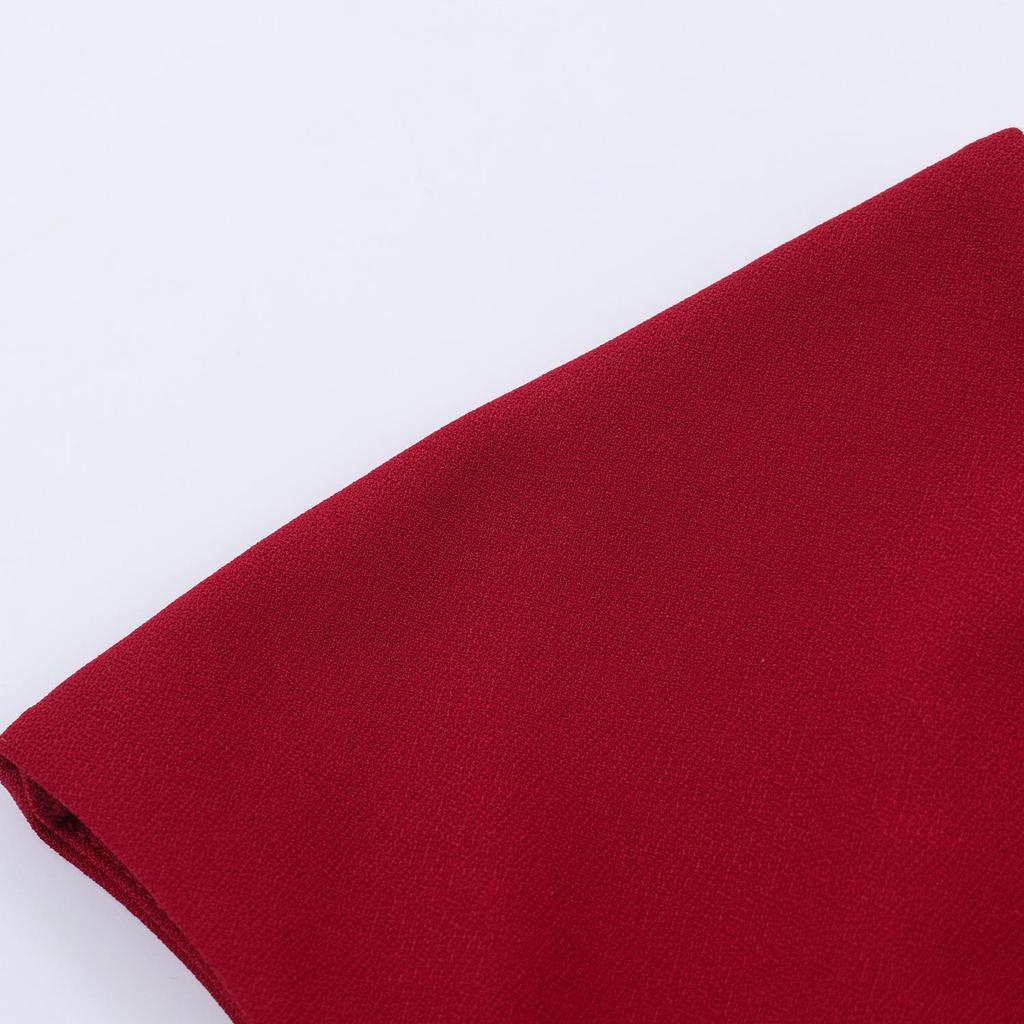 Kurzes ärmelloses Kleid mit V-Ausschnitt und Falten für Damen