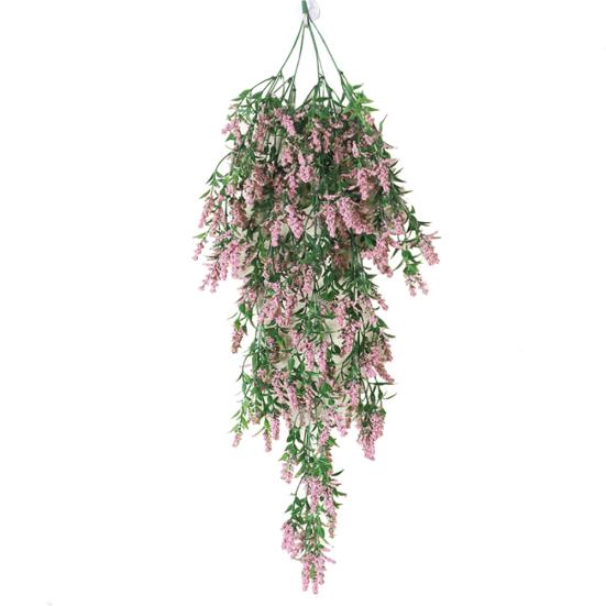1Pc Artificial Lavender Fake Flower Wall Hanging Vine Rattan Wedding Party Decor