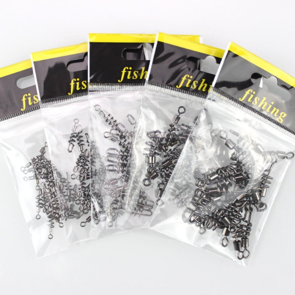 20PCS 2#-10# 8-Shape Connect Ring Stainless Steel Snap Change Connector Fishing Hook