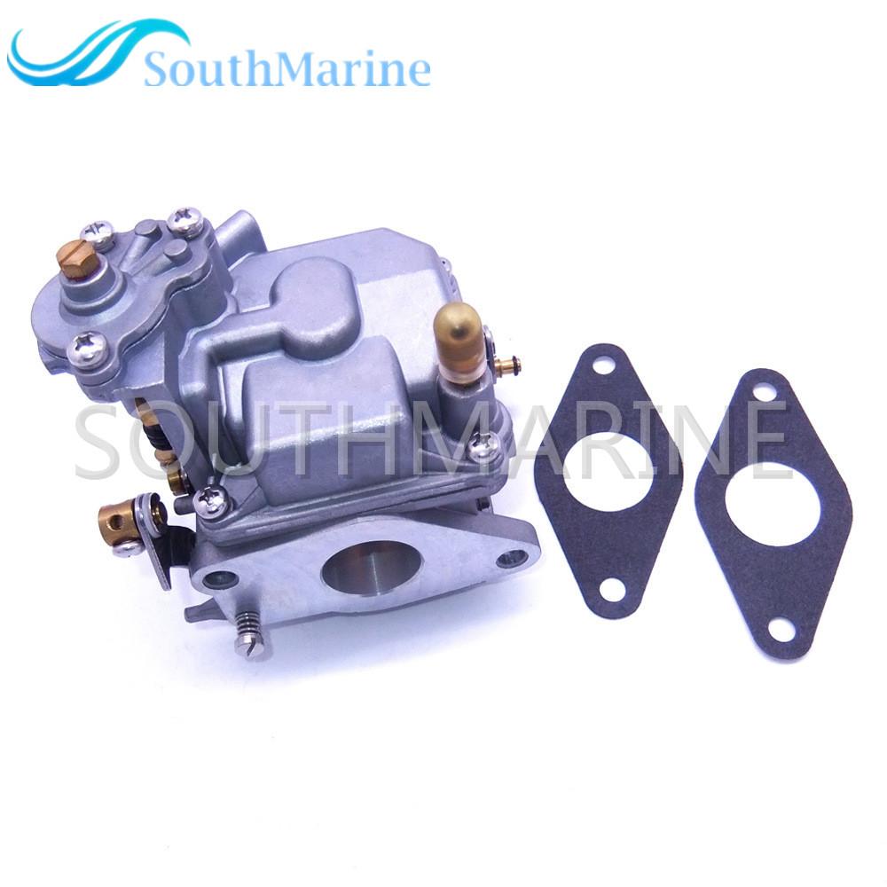 Boat Engine 66M-14301-12 Carburetor Assy and 66M-13646-00 Gaskets (2 Pcs) for Yamaha 4-stroke 15hp F15 Electric Start Outboard