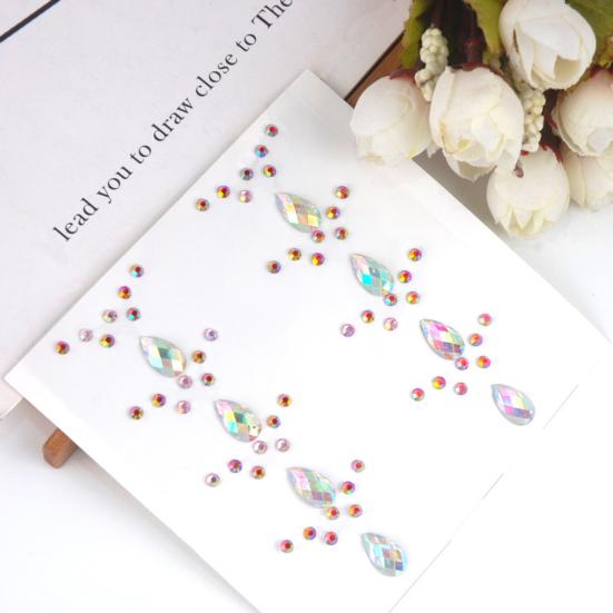 Colorful Rhinestone Stickers for DIY Crafts Star Moon Gem Stickers for Scrapbooking & Journaling Self-Adhesive Sparkling Gems for Card Making