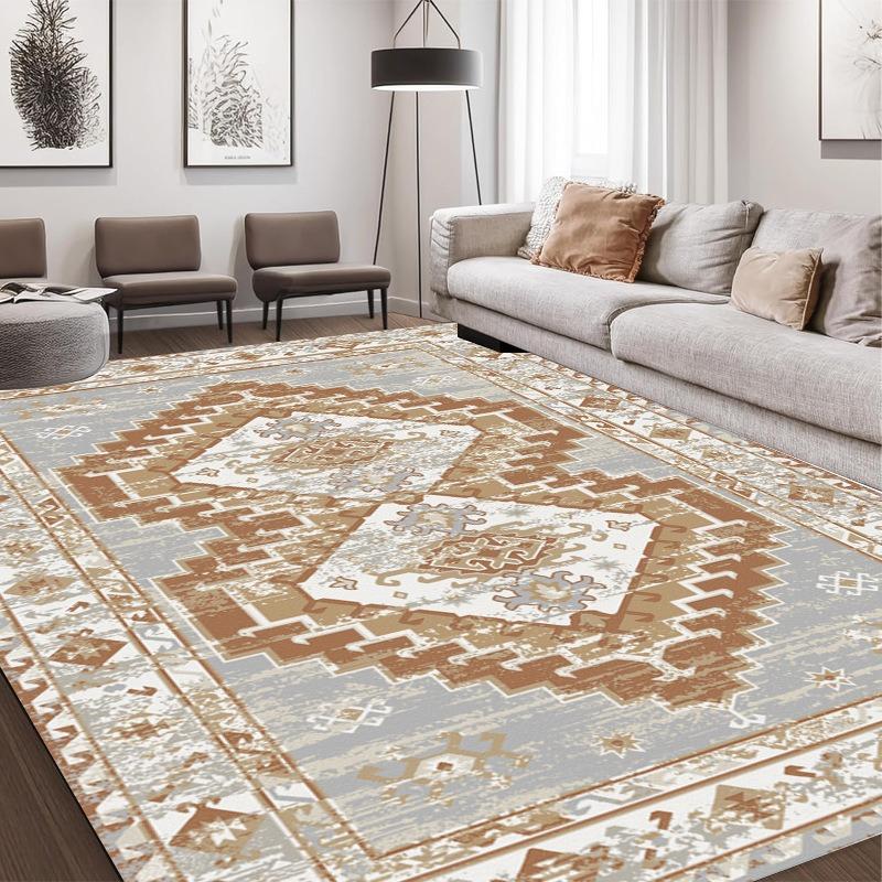 American Bohemia Style Retro Carpet Living Room Sofa Bedroom Bedside Study Kitchen Entrance Door Rug Non-slip Luxury Decor Mat