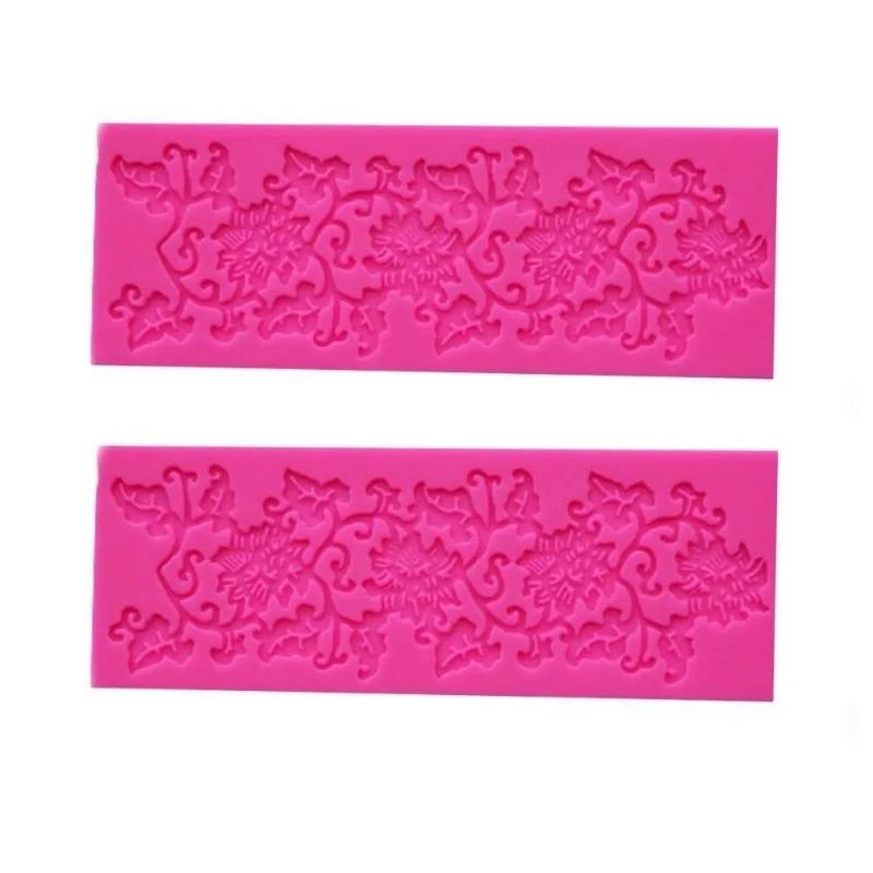 Koronka Kwiatowa i Liściowa Cukier Proces Koronka Silikonowa Wytłaczana Ciasto DIY Forma Forma do Dekoracji Cukierków Podkładka Hurt