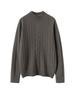Women's Solid Color Twisted Flower Cable Knit Cashmere Sweater, Thickened Half-High Collar Slim Fit Base Layer Top