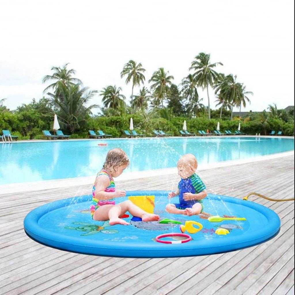 New Inflatable Water Splash Play Pool Playing Sprinkler Mat Yard Outdoor Fun Splash Water Toy Playground Toddler for Kids Outdoor