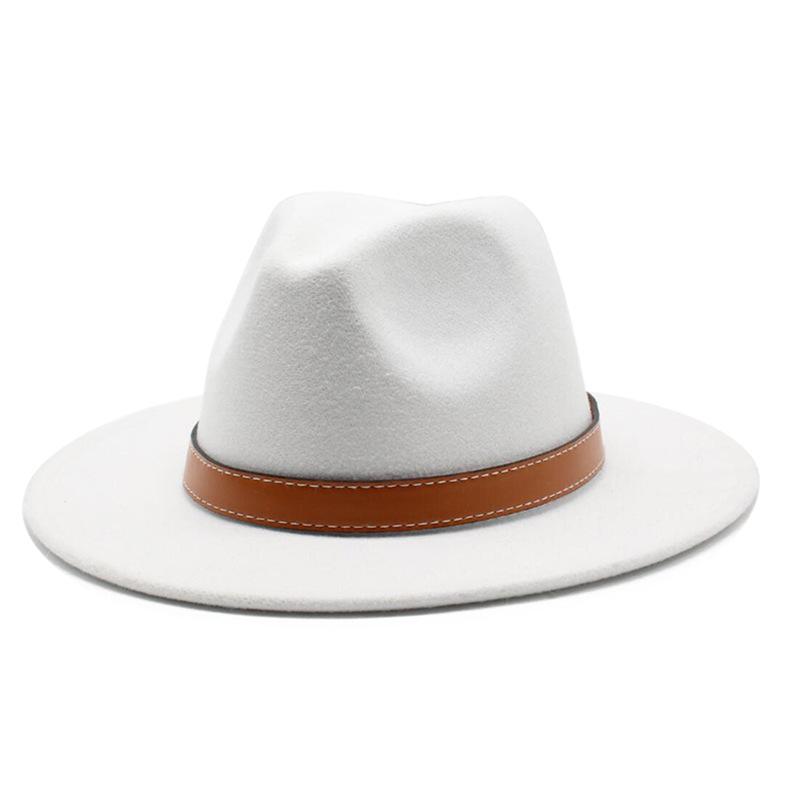 Top Hat British Classic Jazz Hat Wool Hat Big Eave Hat Flat Edge Hat For Men And Women