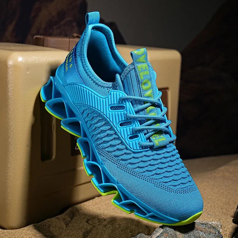 New Men Running Shoes Lace-up Jogging Casual Blade Walking Loafers Brand Fashion Sneakers BreathableOutdoor Leisure Comfortable