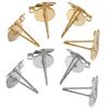 100Sets Stainless Steel Ear Studs with Plug Back Gold Color Earring Base Earring Dangle Pendant Jewelry Making DIY Wholesale