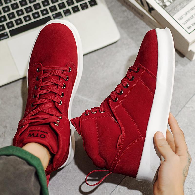 Fashion High-Top Skateboard Sneakers Men Classic Green Comfortable Platform Shoes Men Designer Casual Original Men's Shoes 2026