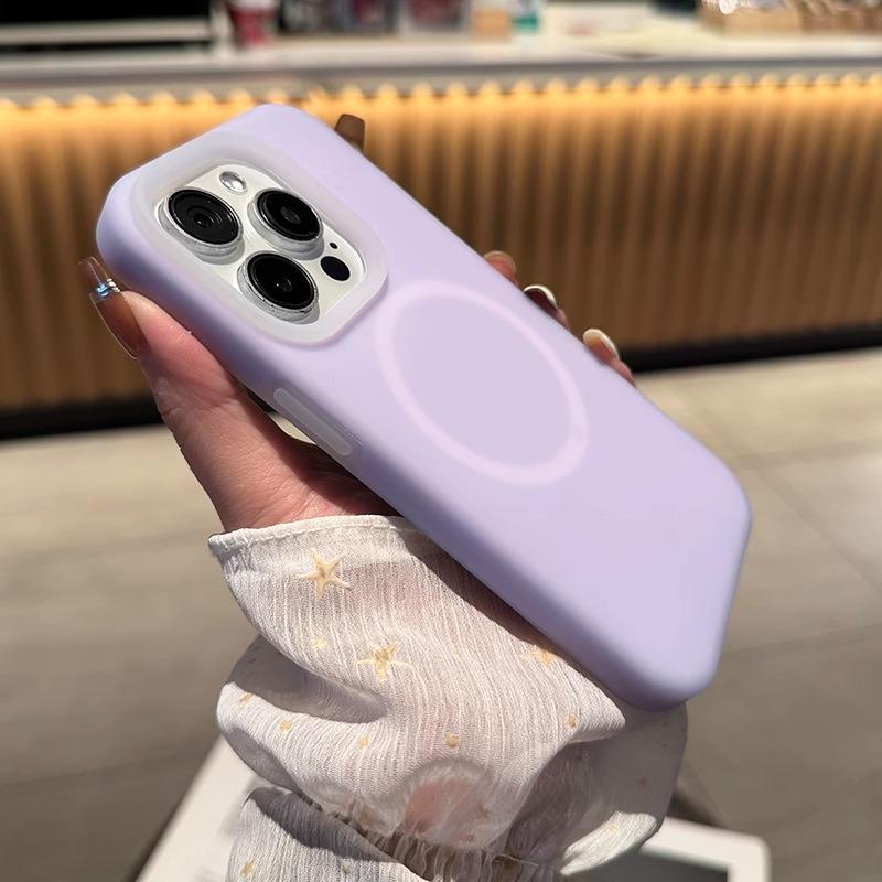 Genuine Jelly Liquid Silicon Phone Case for For Iphone 16 15 14 13 12 11 Pro Max Magnetic Wireless Charging Soft Case