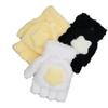 Coral Velvet Plush Gloves Cute Star Flip Gloves New Star Gloves  Gift