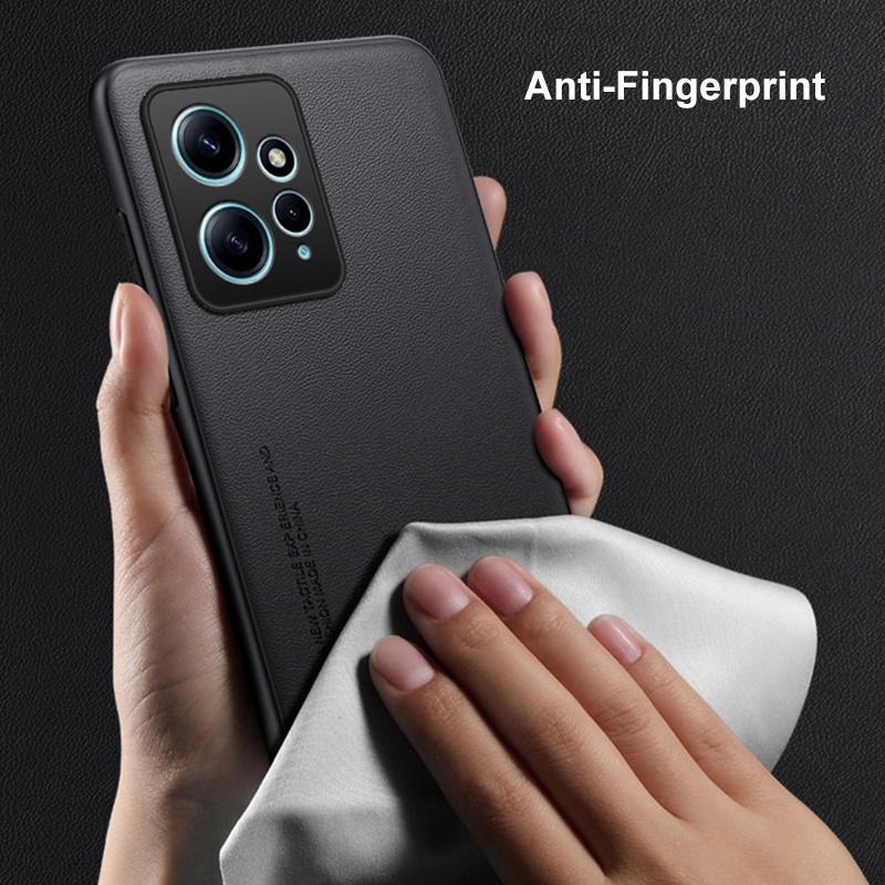 Luxury PU Leather Case For Xiaomi Redmi Note 12 4G Back Cover Matte Silicone Full Protection Phone Case For Redmi Note12 Coque