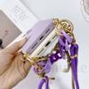 Marble Chain Case For OPPO Find X5 Lite X8 Pro Realme 12 C65 C67 C63 Reno 12F 11F 10 Crossbody Strap Lanyard Bracelet Soft Cover
