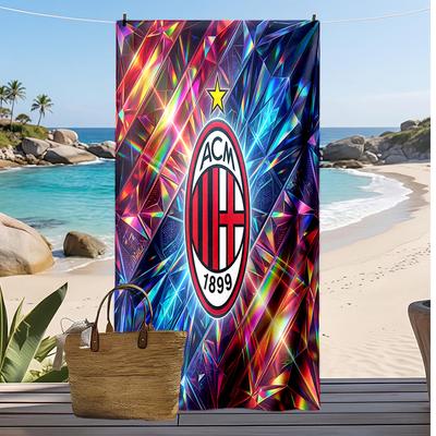 AC Milan Printed Beach Towel Quick Dry Soft TowelPortable Large Rectangular Beach Blanket for Travel Swimming Pool
