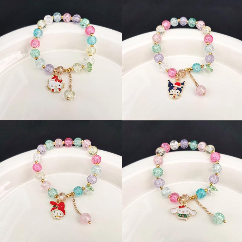 Kuromi Colorful Popcorn Crystal Beaded Bracelet - Christmas Hot Sale for Students & Besties