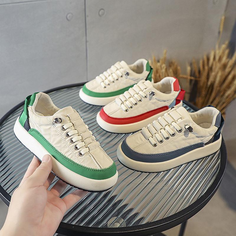 Classmates Children's Little White Shoes Boys' Board Shoes 2025 Spring and Autumn New Girls Sports Casual Shoes Students Breathable Shoes