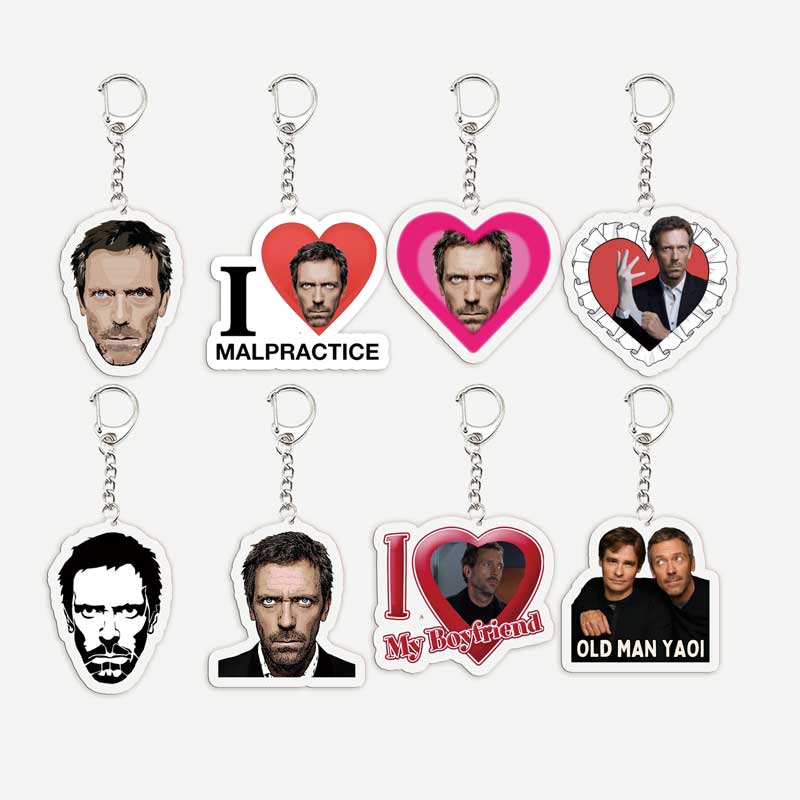 Chic Studio Unisex Acrylic House Md Keychains For Accessories Bag House Md Charm Keyrings Chains Jewelry Fans Friends Gift