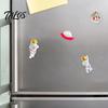 Resin Cartoon Magnets Astronaut Refrigerator Magnet, 3D Flying Saucer Fridge Office Whiteboard Accessories Space Theme Decoration for Kitchen Cabinet