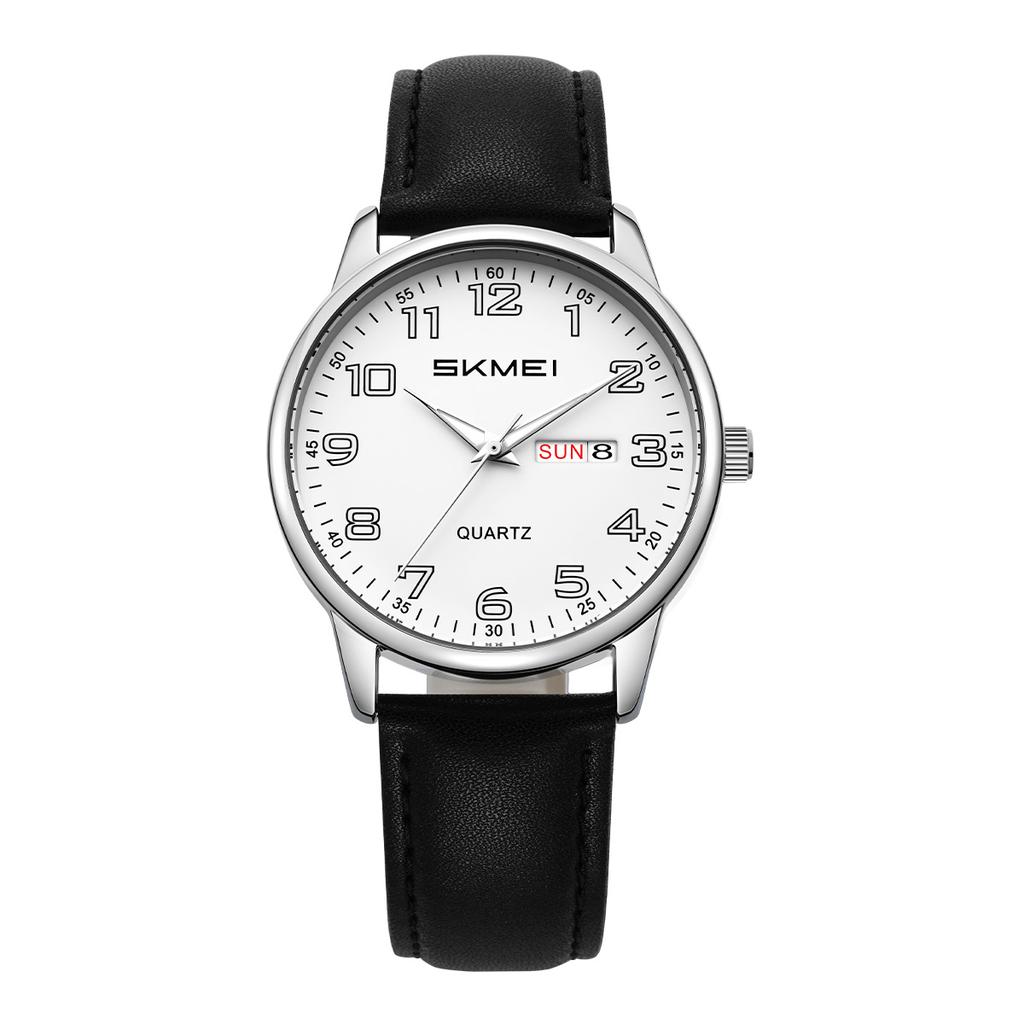 Skmei New Man Quartz Fashion Casual Watches Classic Leather Waterproof Wristwatches for Women 7901