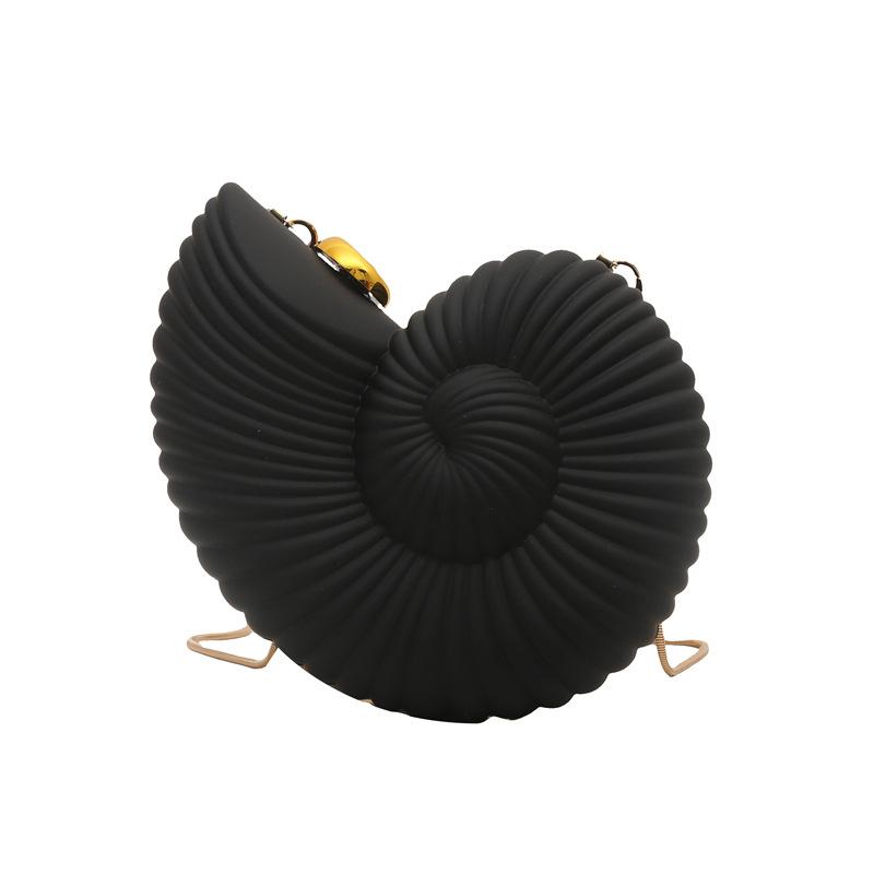 

Персонализированная акриловая сумка-ракушка 2025 новая европейская и американская модная нишевая сумка на плечо женская универсальная сумка-мессенджер чёрный