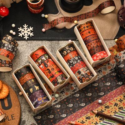 6 rollen Happy Halloween Washi Tape Set Kürbis Geist Klebepapier Masking Tapes Dekoration Aufkleber für Tagebuch Album