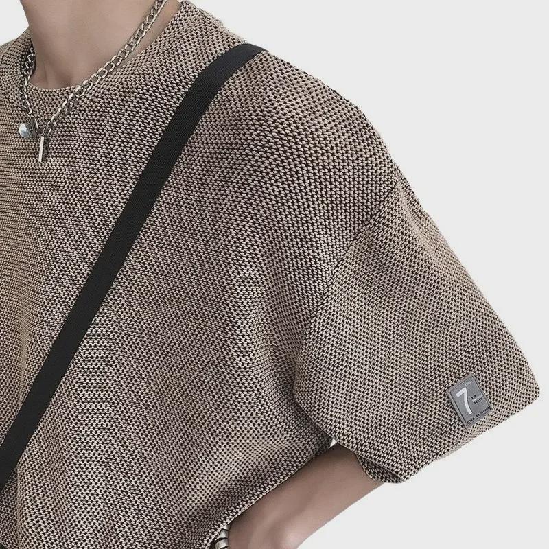 Men's Stylish Hollow Short-Sleeved T-Shirt - High-End Summer Wear