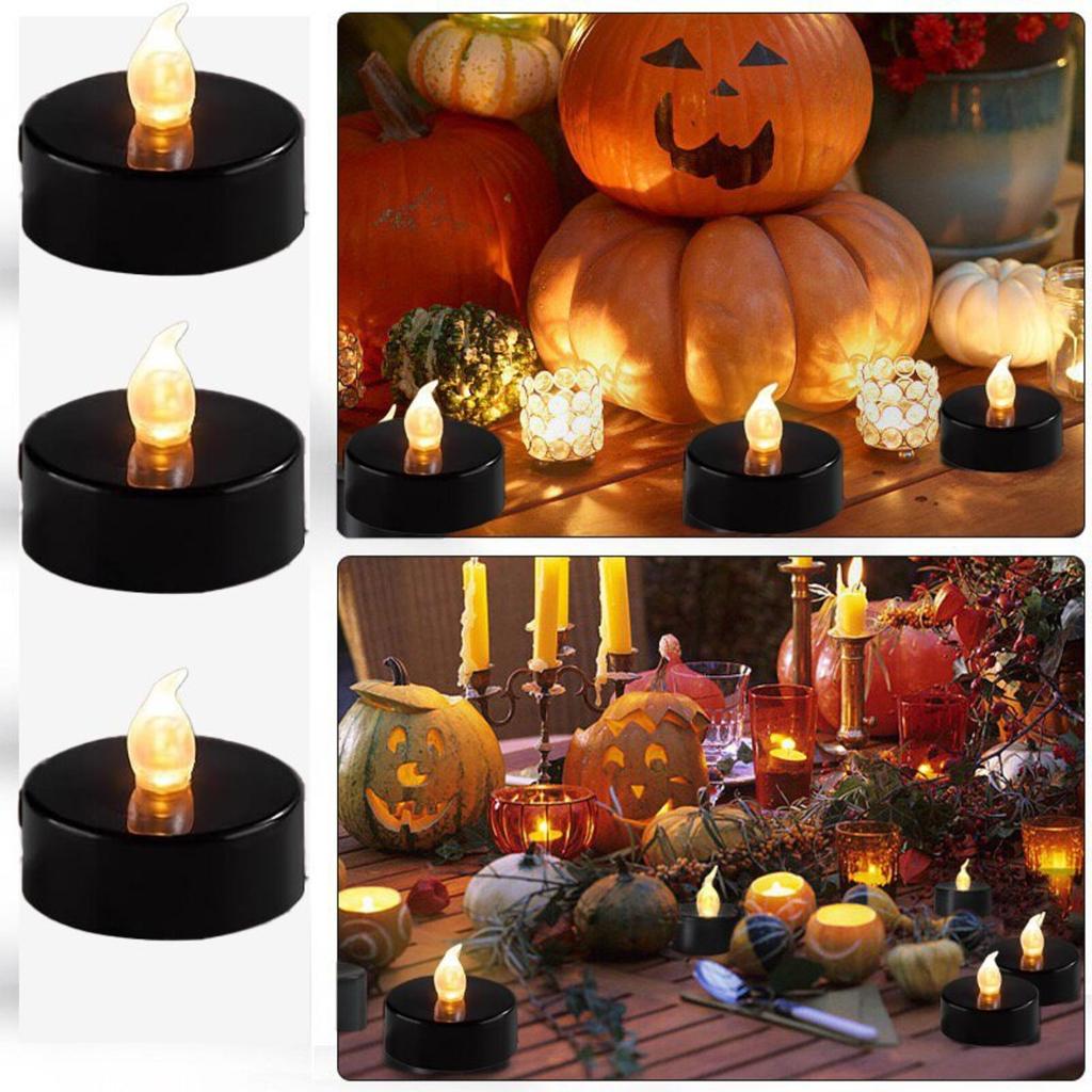 Flameless LED Tea Light Candles For Party, Wedding, Birthday, Gift Home Decoration Black