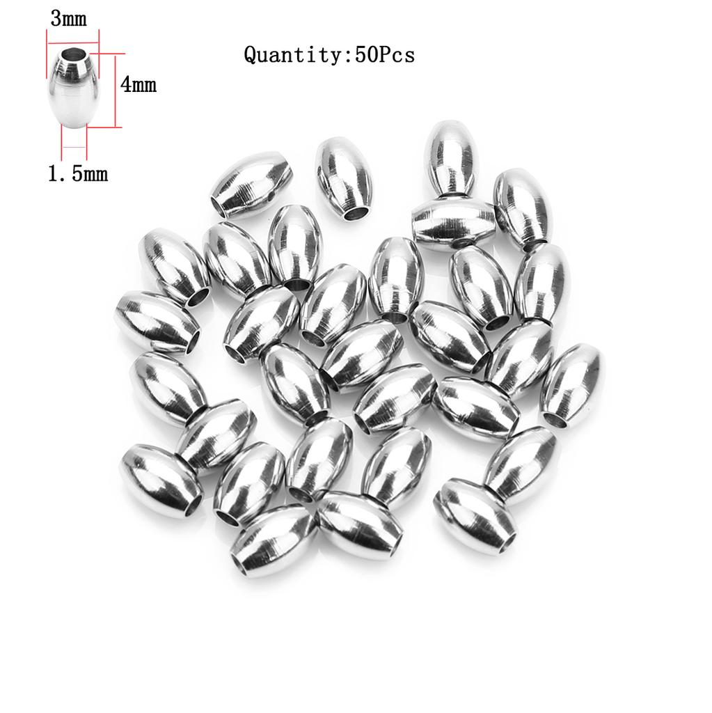 Stainless Steel Beads Square Round Big Hole Loose Spacer Bead For Jewelry Making Charm Bracelets Necklace Finding