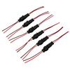 Long Lasting 2 Pin Amp/Tyco Waterproof Wire Connectors with Cable Kits for Automotive and Motorcycle Use (10 Sets)