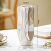 Luxury Electroplated Silver Ceramic Vase Flower Arrangement Irregular Porcelain Hydroponic Vase Ornament Interior Art Decoration