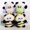 Panda Back Bee Doll Pendant Plush Toy Panda Doll Keychain Gift Girls Bag Pendant Doll