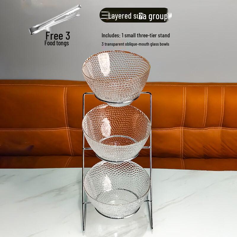 Jingbaodi Three-Tier Stainless Steel Buffet Food Display Stand