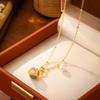 Dopamine Palette Cube Necklace Minimalist Design Luxury Pendant Personality Collarbone Chain