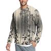 Men's Casual Fashion Printed Round Neck Pullover Sweatshirt