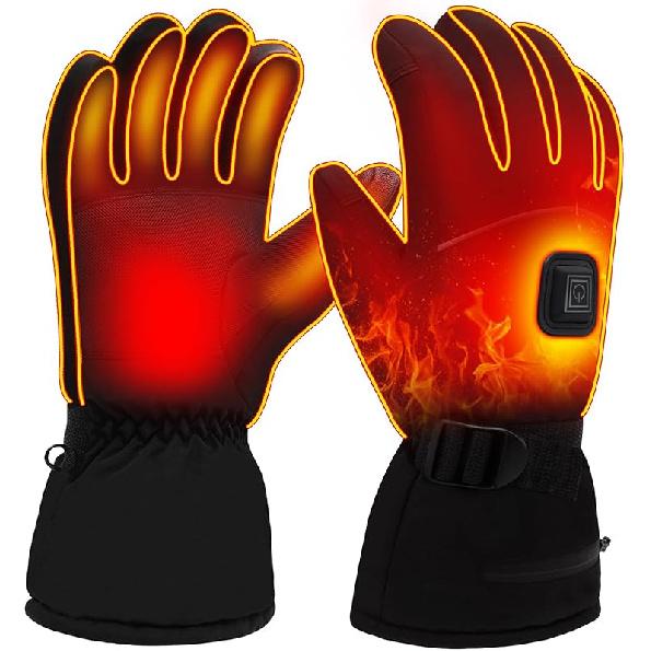 SVPRO Heated Ski Gloves Men Women Battery Heated Gloves Electric Hand Warmer Cold Weather Gloves for Winter Sports,Hunting,Hunting,Outdoor Thermal Large