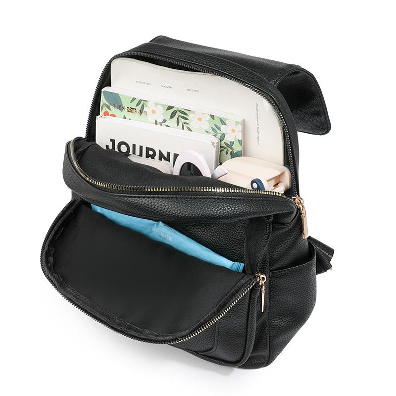 Backpack Women's Bag Large Capacity Soft Leather Backpack Travel Bag