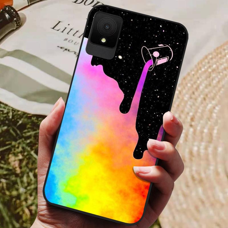 For TCL 502 Case Shockproof Soft Silicone TPU Bumper for TCL 502 Global Cover Cat Luxury  TCL502 Cute Cartoon Shell
