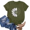 Women's Casual Floral Print Short Sleeved T-shirt With Round Neck  Top